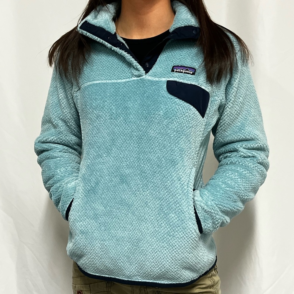 Patagonia Aqua Blue Quarter-Zip Fleece
